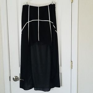 High Low Black Skirt